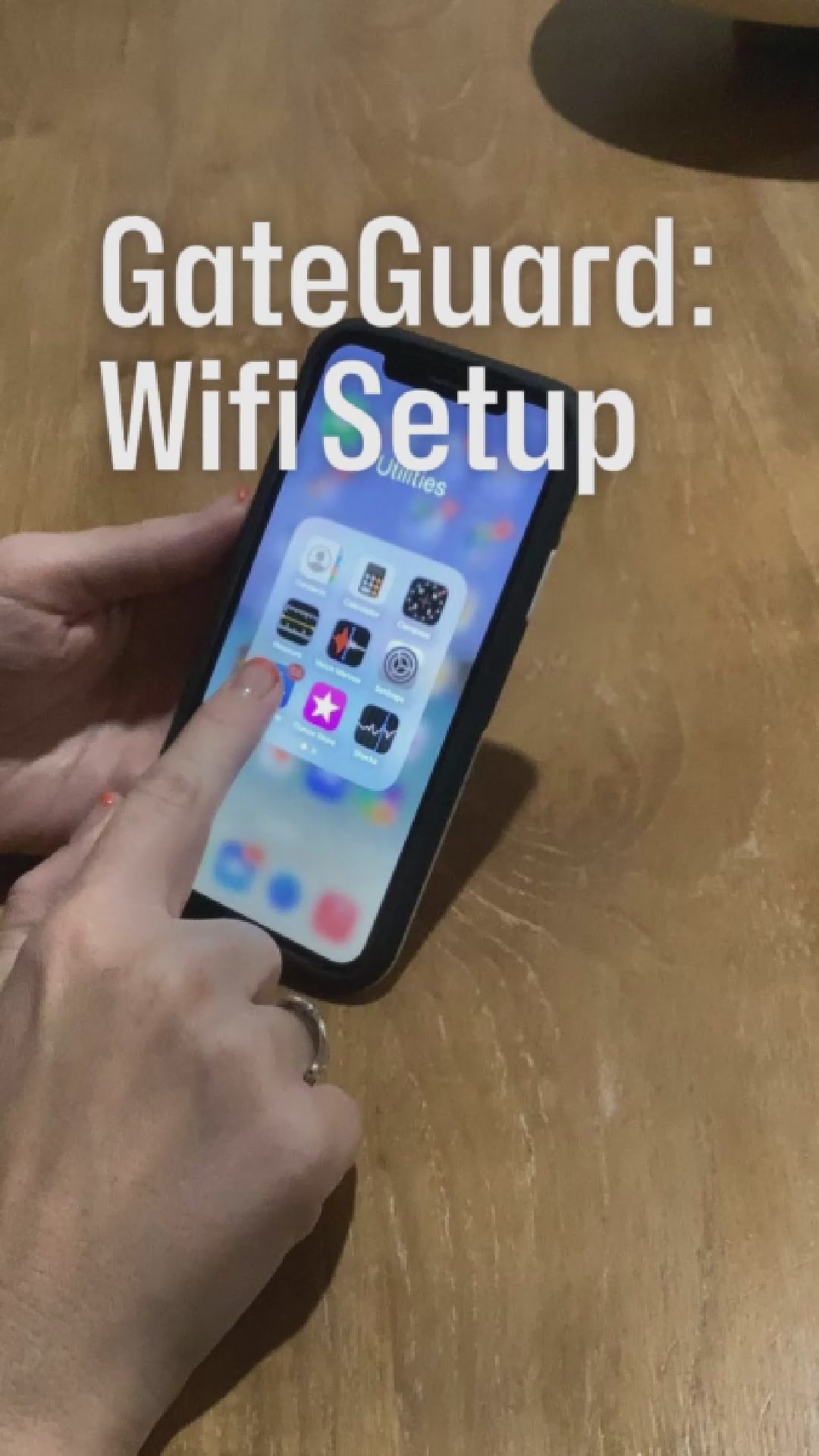Load video: Instructional video demonstrating how to set up the GateGuard wireless smart gate sensor by Enki Systems, including steps to ensure the batteries are installed and the device is in pairing mode, and connecting the device to your local Wi-Fi network using the app.